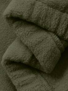 DAZY Baby Boy Letter Print Half-Zip Hooded Long Sleeve Sweatshirt - Green - View 6