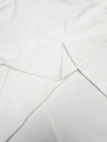 Dewbera 休闲百搭白色立领拉链修身带拇指孔运动卫衣 - 白色 - 查看 8