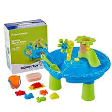 22/24 件套儿童沙滩玩具套装，包括沙滩工具、儿童水沙游戏工具、铲子、凳子、沙滩桶和其他儿童互动沙滩玩具。沙滩工具。 - 彩色 - 查看 4