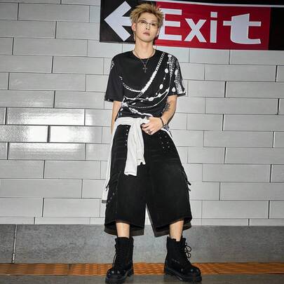 Men's Rivet Decorat…