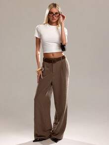 Avantive 春季/夏季/秋季/返校季/乡村音乐会外出/生日/休闲/千禧年/2000年代/90年代/性感/西部牛仔女装/乡村/俱乐部/办公室/复古/紧身/锐舞音乐节/优雅/老钱/街头服饰/度假/乡村音乐会/工作/端庄/春假/单身派对/基础款/毕业/狂欢节/情人节/女士情人节/狂欢节服装/海滩/阔腿裤 - 灰色 - 查看 5