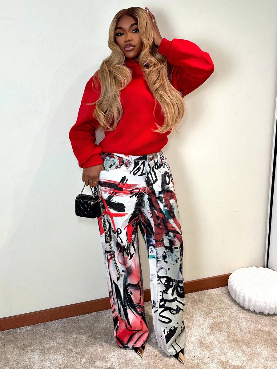 Mariisbox 女士牛仔长裤，夏季时尚 - 彩色 - 查看 1