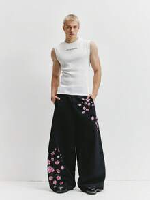 TOKVUE Men's Fashionable Slim Fit Printed Vest - White - View 1