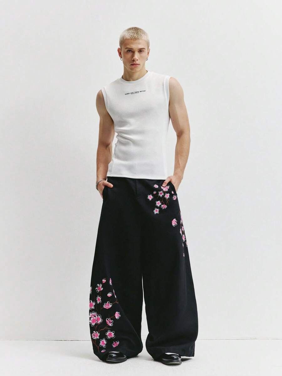 TOKVUE Men's Fashionable Slim Fit Printed Vest - White - View 1