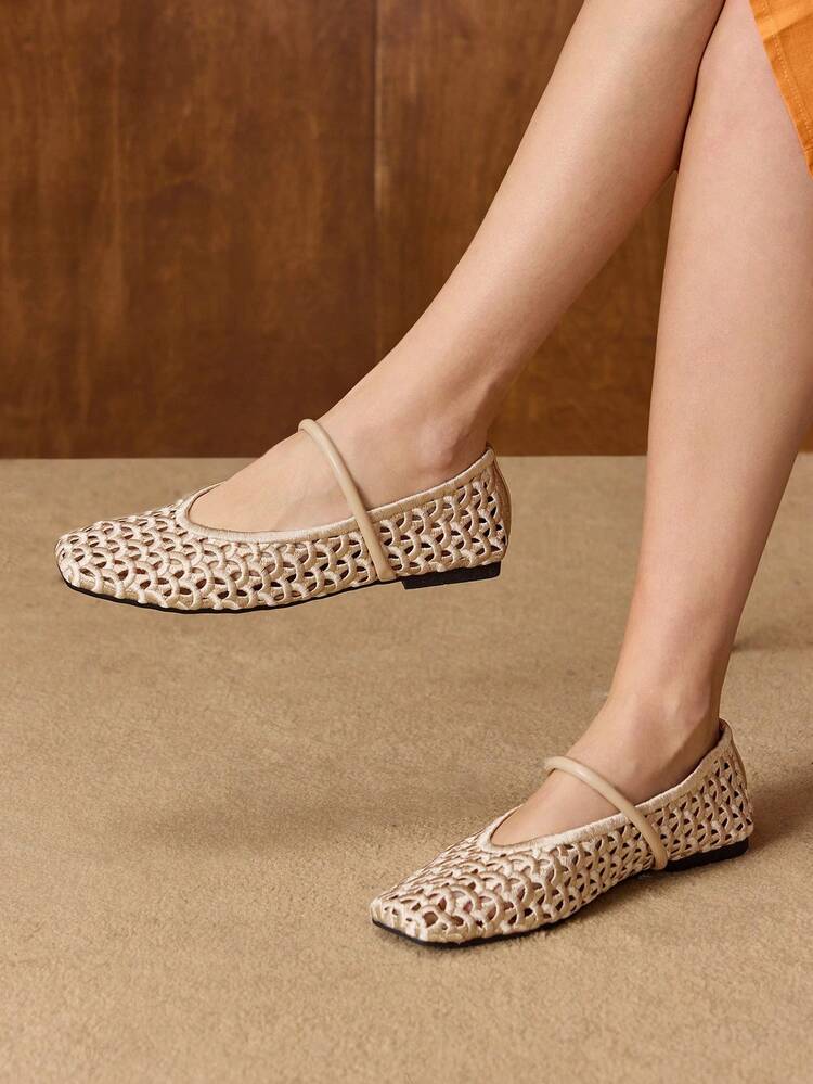 HOLLOW OUT MARY JANE SHOES BALLET FLATS VALENTINE'S DAY