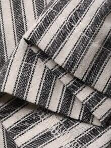 FRIFUL 女士时尚休闲条纹口袋无袖连体裤 - 黑色 - 查看 7