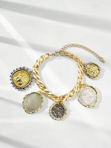 Maija New Multi-Element Pendant Bracelet - Gold - View 1