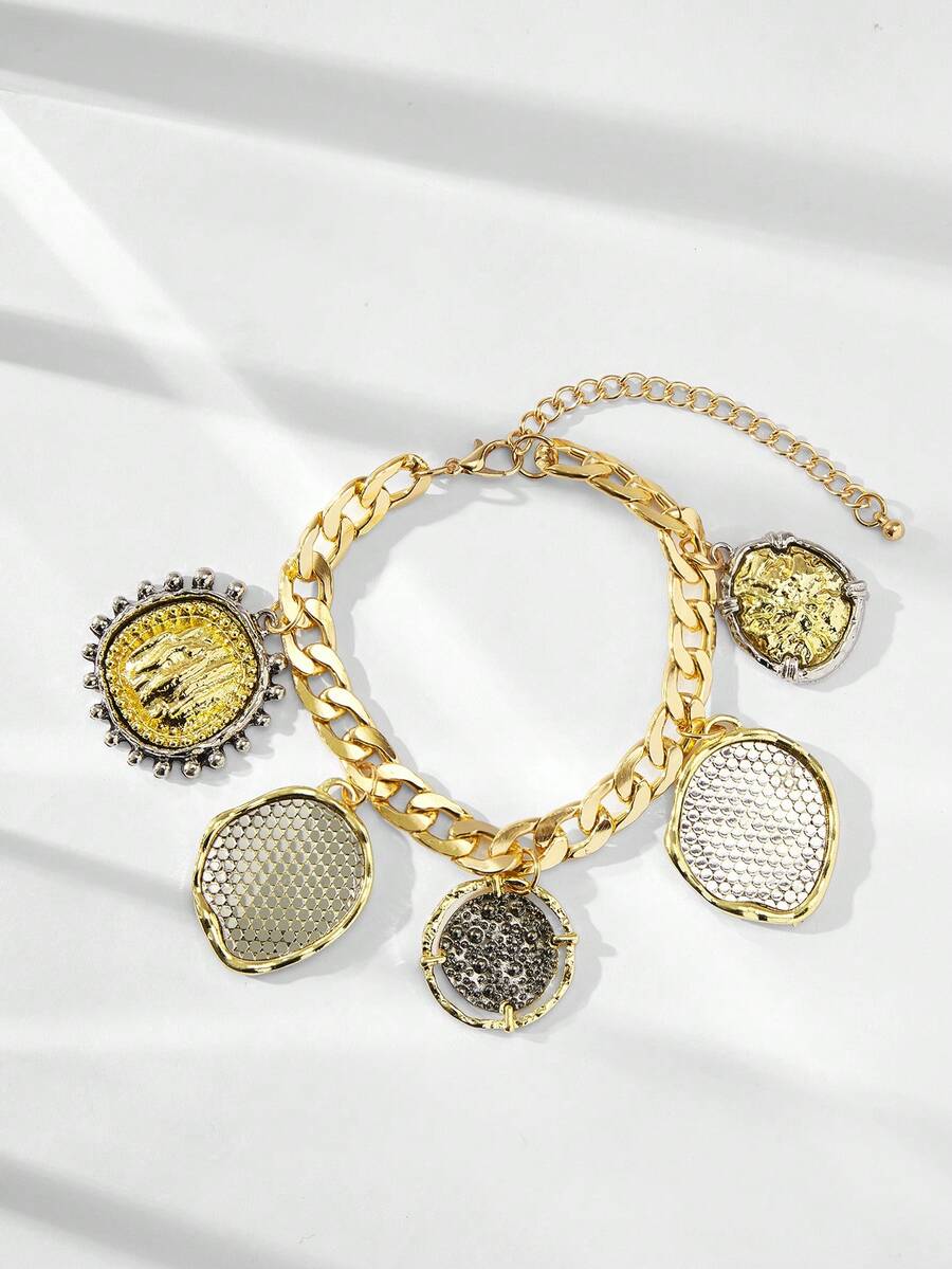 Maija New Multi-Element Pendant Bracelet - Gold - View 1