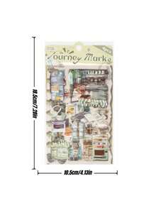 2 Sets Of 8 Pcs Travel Series Sticker Scrapbooking Supplies For Junk Journal - various - View 2