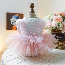 PETSIN 1件宠物蝴蝶仙女裙，小型犬/猫/狗通用服装，宠物公主风春季服装 - 彩色 - 查看 30