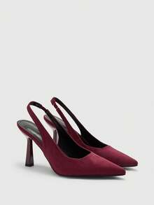 CUCCOO BIZCHIC Women's Pointed Toe Fashion High Heel Pumps Spring Shoes Spring Break Easter - Burgundy - View 7