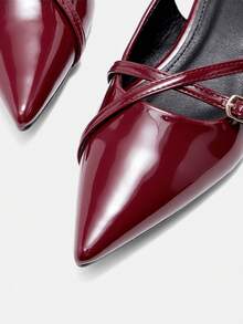 CUCCOO CURVES Women Wide Fit Pumps - Rose Red - View 8