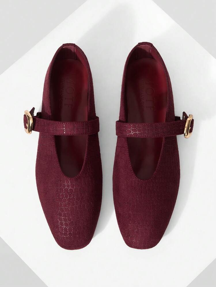 WOMEN'S COMMUTING CASUAL COMFORTABLE VERSATILE MARY JANE SQUARE TOE FLAT SHOES VALENTINE'S DAY