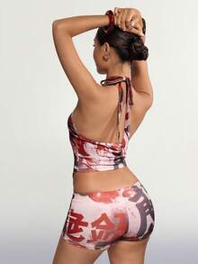 SHEIN ICON 2026 New Arrive Women's  Y2k Fashion Printed Sleeveless Summer Tank Top,Chinese Style Outfit - Multicolor - View 2