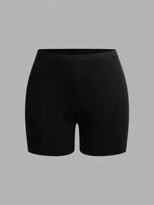 SHEIN EZwear 4pcs Women's Multicolor Tight Casual Short Leggings Set Tight Shorts - Multicolor - View 6