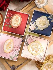 1 chiếc kẹp kim loại dập nổi với họa tiết hoa lá và mùa xuân, kẹp văn phòng phẩm, kẹp bìa hồ sơ, kẹp hóa đơn, kẹp sổ tay tự làm, kẹp đóng gáy. - Hoa trăng đang gió xuân - Xem 5