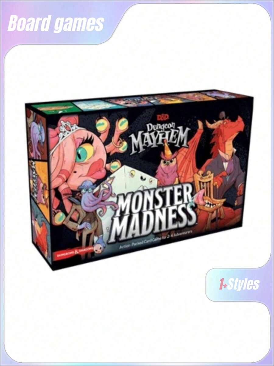 Dungeon Mayhem 龙与地下城卡牌游戏，适合 2-4 名玩家，棋盘游戏，朋友和家人的聚会游戏，游戏礼物圣诞节棋盘游戏礼物 - 彩色 - 查看 1