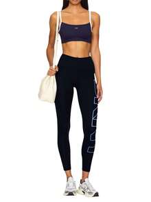 DKNY Women's High Waist 7/8 Balance Compression Exploded Logo Leggings Black - Blue - View 3