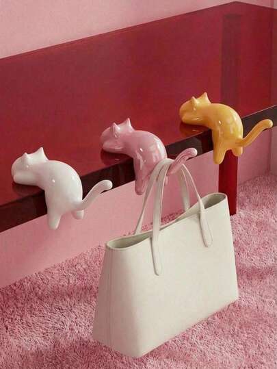 Joivida 1pc Cat Design Desk Hooks Portable Bag Hanger For Students School Backpack Organization Dorm Room Essentials Christmas Stocking Fillers Holiday Gift Ideas Cottage Core Aesthetic Must Haves