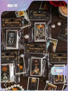 1 Set Of 5Pcs Winged Prophecy Retro Journal Sticker Pack - Creative Stickers, Journal Material Paper, Sealing Stickers - Wingdance Prophecy - View 1