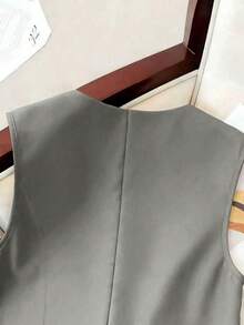 GlowEve CURVE 大码女式休闲宽松背心，中国风度假装，适合圣帕特里克节、复活节、情人节、圣诞节、感恩节等节日穿着，舒适百搭，时尚春夏款 - 灰色 - 查看 3