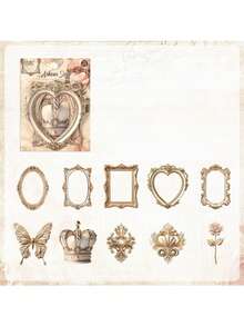 1Set Of 4 European-Style Die-Cut Journal Stickers - Cross-Border Sticker Packs For Student & Scrapbook Supplies - 4PCS - View 6