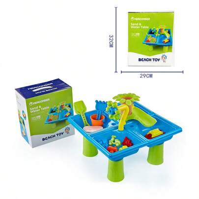 22/24 件套儿童沙滩玩具套装，包括沙滩工具、儿童水沙游戏工具、铲子、凳子、沙滩桶和其他儿童互动沙滩玩具。沙滩工具。
