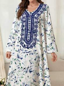 Al Najma Women Arabian Style Casual Dress, Minimalist Fashion For Everyday Wear,Modest - White - View 4