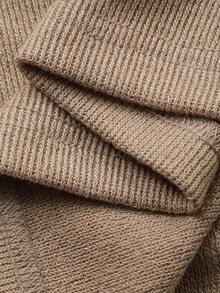 DAZY Women's Casual Loose Hooded Cinched Waist Long Robe - Khaki - View 7