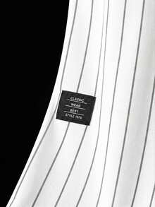 NEON BLANC Men's Casual Striped Knit Crew Neck T-Shirt, Summer - Lead Gray - View 3