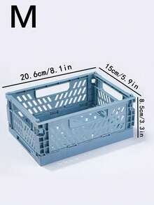 1 chiếc giỏ nhựa mini gấp gọn, dùng để sắp xếp và cất giữ đồ đạc, hộp đựng đồ có thể gập lại, thùng đựng đồ, hộp đựng trang sức, thích hợp cho nhà cửa, nhà bếp, phòng ngủ, phòng tắm, văn phòng. - Nhiều màu - Xem 13