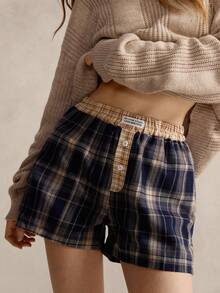 Women's Loose Casual Plaid Pants, Suitable For Vacation, Church, Teacher's Day, Country Music Concert, Leisure At Home, Sleepwear Bottom - Multicolor - View 4