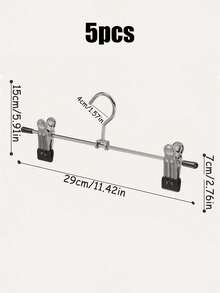 1/5/10 مشبك ملابس من الفولاذ المقاوم للصدأ مانع للانزلاق - خطاطيف متعددة الوظائف لغسيل الملابس والخزانة والبناطيل والتنانير والفساتين | ديكور تنظيم المنزل - متعدد الألوان - مشاهدة 9