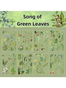 Paquete de 4 pegatinas impermeables para diario con diseño de canción del bosque | Papel y calcomanías retro DIY para scrapbooking - Traje - Ver 6