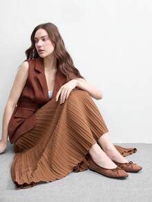CUCCOO BIZCHIC Spring And Summer Women's New Mesh Breathable Bow Mary Jane Shoes Valentine's Day - Mesh brown - View 6