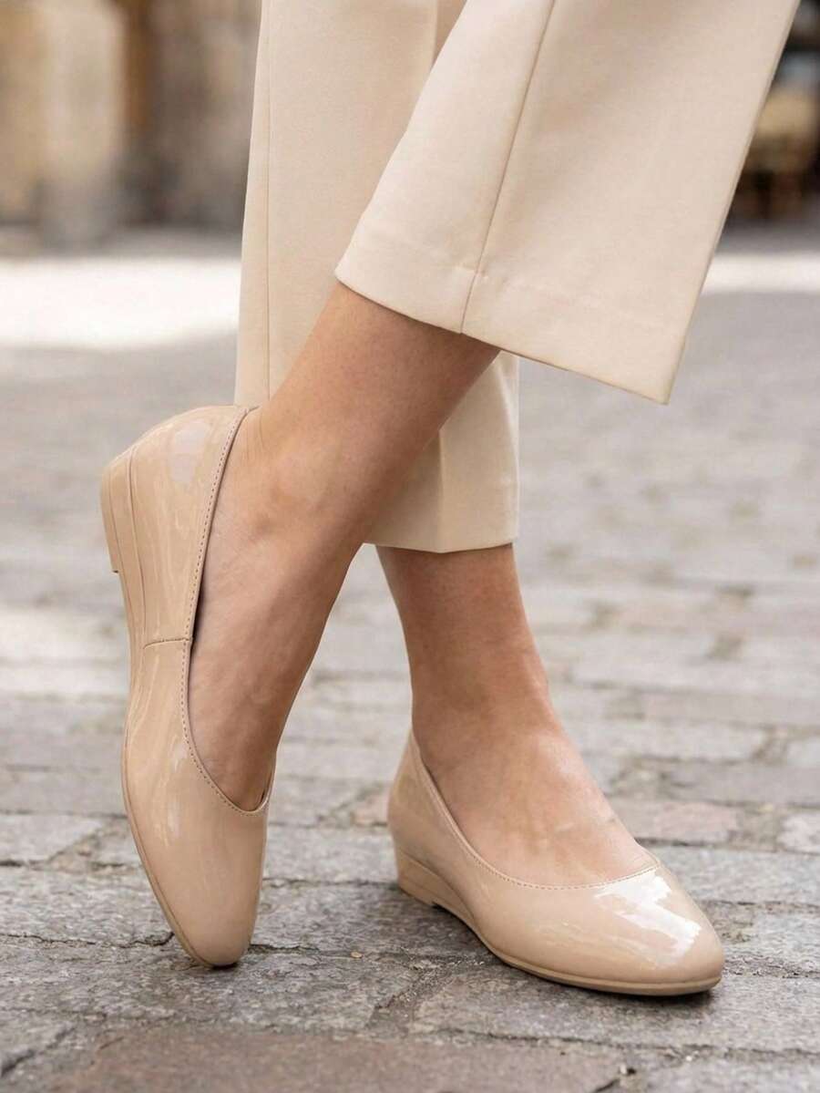 zapato flat puntal dama October - Beis - Ver 1