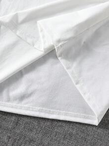 Mirajuku 1pc Fashionable White Polo Shirt For Teenage Boys,Soft & Comfortable Fabric For Summer,Beach,Back-To-School,Short Sleeve Versatile School Outing Tops - White - View 5