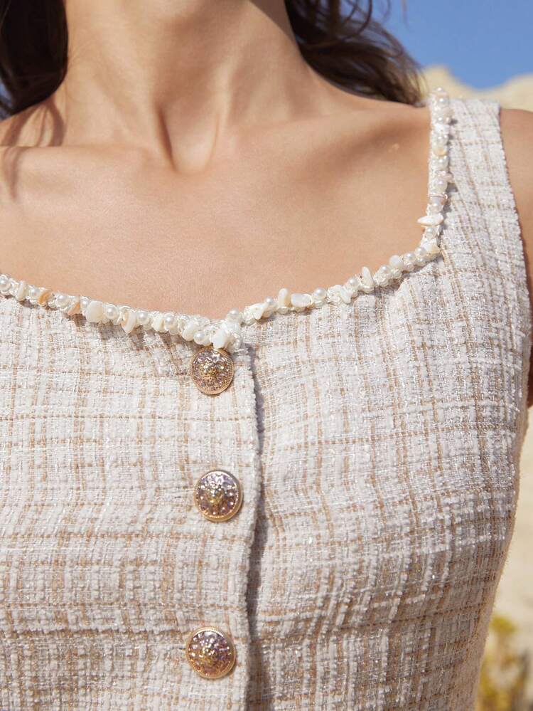 Women's Sleeveless Casual Design Old Money Vest, Versatile Jacket Outerwear, Suitable For Spring, Summer, Valentine's Day