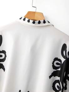 GlowEve CURVE Holidaya Vertical Striped Sleeve Printed Cross Tie Front Blouse Dress Maxi Holiday Beach Suit Women - Multicolor - View 6