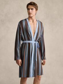 男士家居服浴袍 - 彩色 - 查看 1