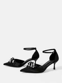 CUCCOO HITCHD Women Pumps Valentine's Day - Black silk - View 3