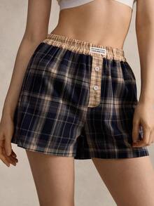 Women's Loose Casual Plaid Pants, Suitable For Vacation, Church, Teacher's Day, Country Music Concert, Leisure At Home, Sleepwear Bottom - Multicolor - View 6