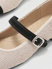 CUCCOO BIZCHIC Spring And Autumn New Versatile French Mary Jane Shoes Low Vamp Round Toe Belt Women's Shoes - Beige - View 7