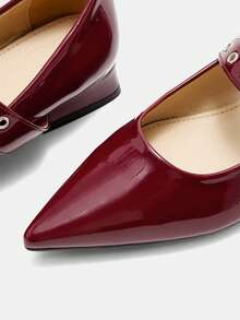 CUCCOO CURVES 女士宽楦高跟鞋 - 酒紅色 - 查看 8