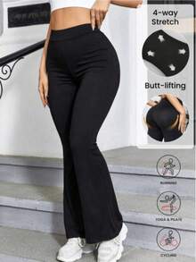 Liliann Tecc Pants Wide And Flared Pretina - 黑色 - 查看 1