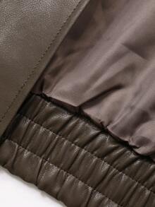 DAZY Women's Loose Fit Old Money Design Casual Windbreaker Jacket, Versatile Regular Coat For Spring, Summer, Autumn, Winter - Black - View 7