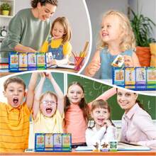 80 tarjetas educativas con imágenes para construir oraciones, tarjetas de escritorio en inglés para la educación de la primera infancia, tarjetas didácticas que promueven el aprendizaje interactivo para niños. - Multicolor - Ver 7