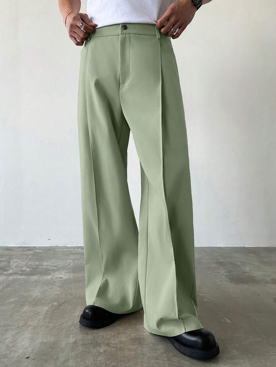 Manfinity Homme Pantalones casuales de unicolor para hombres - verde menta - Ver 1