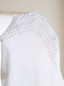 SHEIN CURVE+ Curve 尺码 US22 音乐节、海滨度假、波西米亚风印花黑色T恤、性感黑色T恤、万圣节 - 白色 - 查看 10