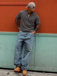 DAZY Men's Floral Print Grey & Black T-Shirt, Summer - Black - View 4